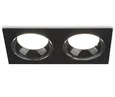 Светильник встраиваемый TN52344/2 SBK/GBK черный песок/черный глянец GX53 max 12W 220*115*25