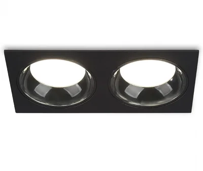 Светильник встраиваемый TN52344/2 SBK/GBK черный песок/черный глянец GX53 max 12W 220*115*25