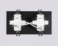Светильник накладной точечный TN52424/2 BK/FR черный/белый матовый GX53 max 12W 210*105*45