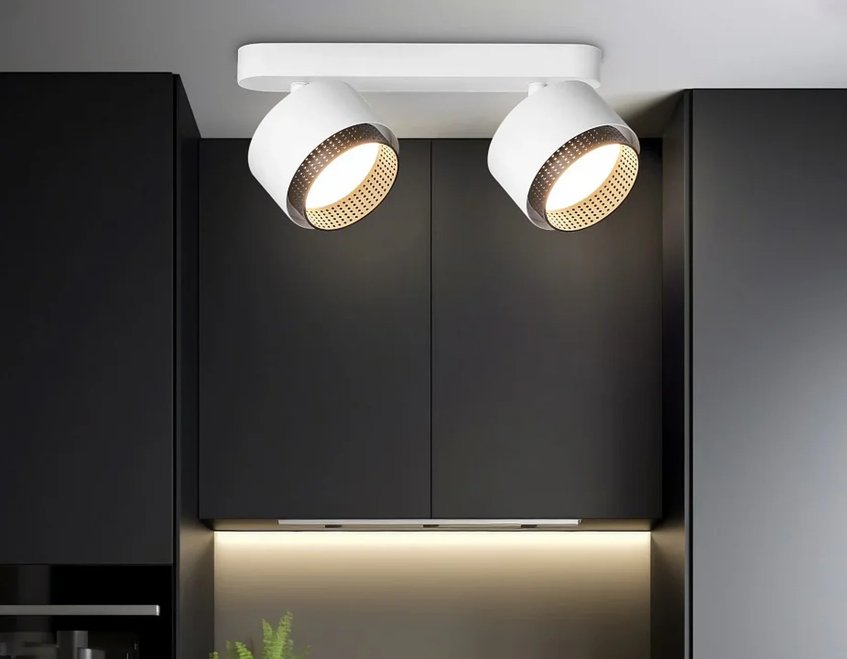 Светильник накладной TN71285/2 WH/BK белый/черный GX53/2 max 12W 270*95*137