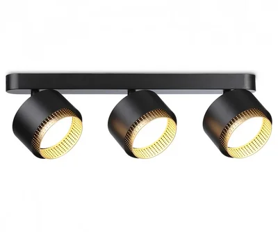 Светильник накладной TN71295/3 BK/GD черный/золото GX53/3 max 12W 400*95*137