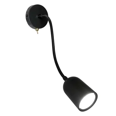 Светильник ML400 настенный под лампу с выключателем MR16/GU10, 35W, черный, 48442