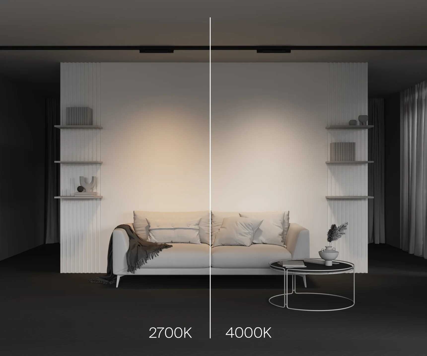 Трековый светильник Basis Trinity 2700K 10Вт 120°, TR196-3-10W2.7K-B