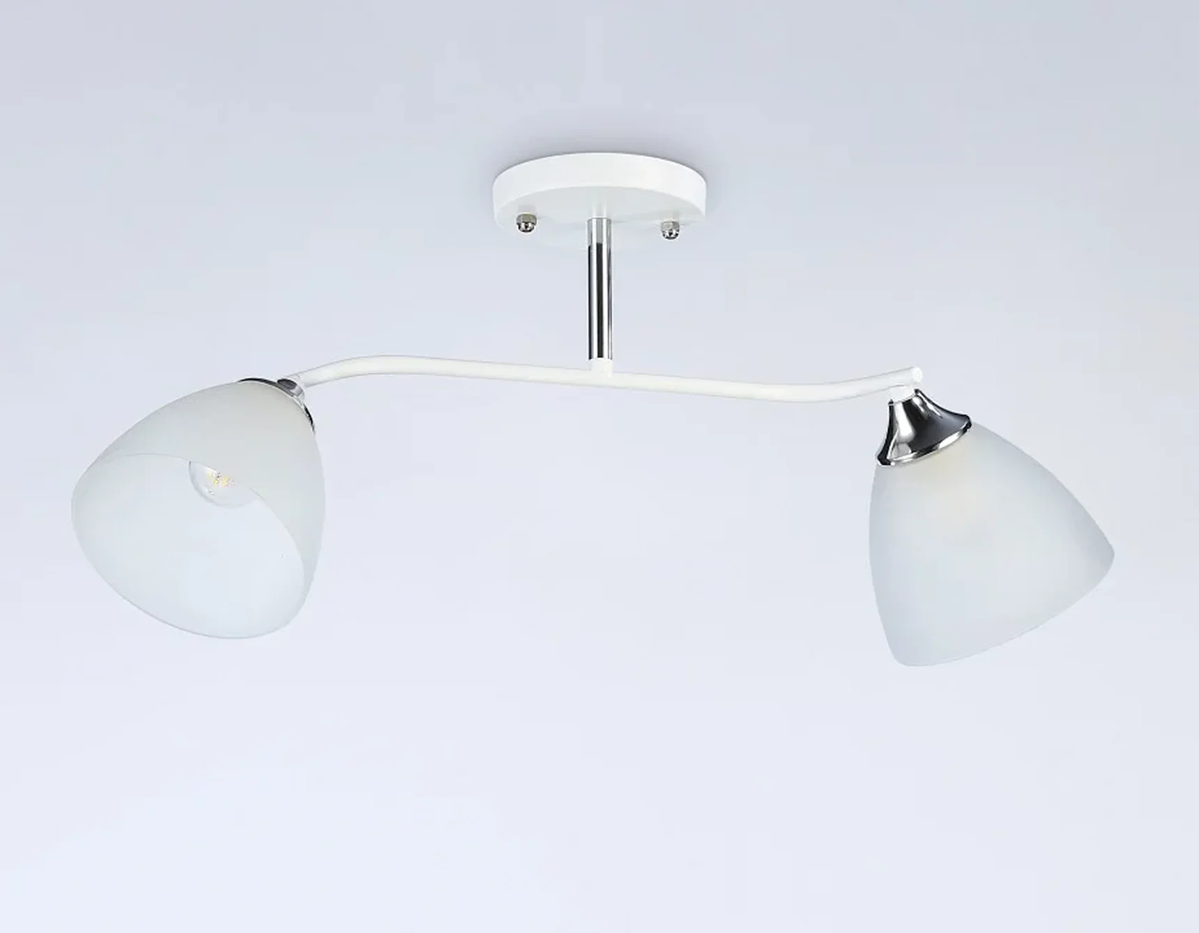 Светильник подвесной TR303001/2 WH/CH/FR белый/хром/белый матовый E27/2 max 40W 560*140*240