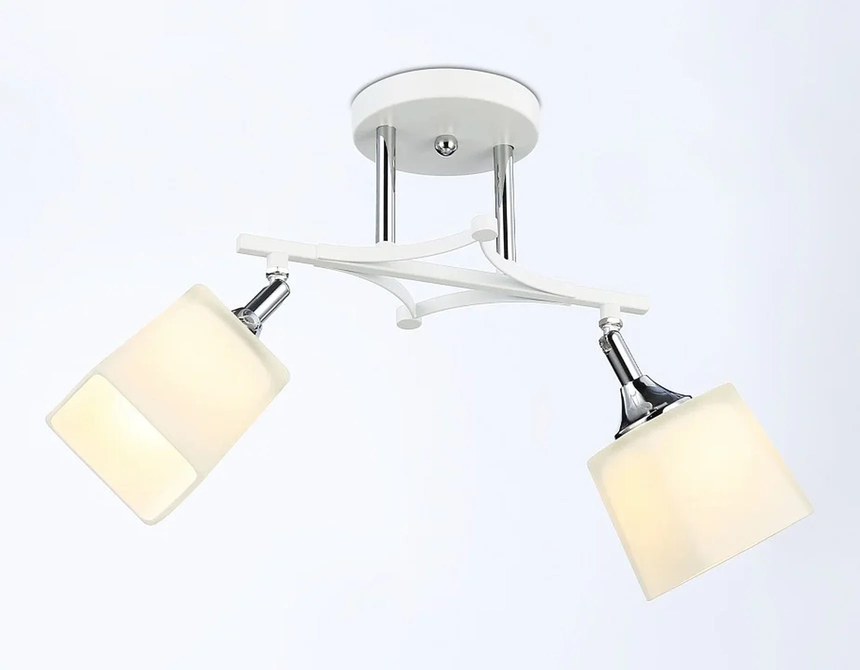 Светильник подвесной TR303062/2 WH/CH/FR белый/хром/белый матовый E27/2 max 40W 560*145*260