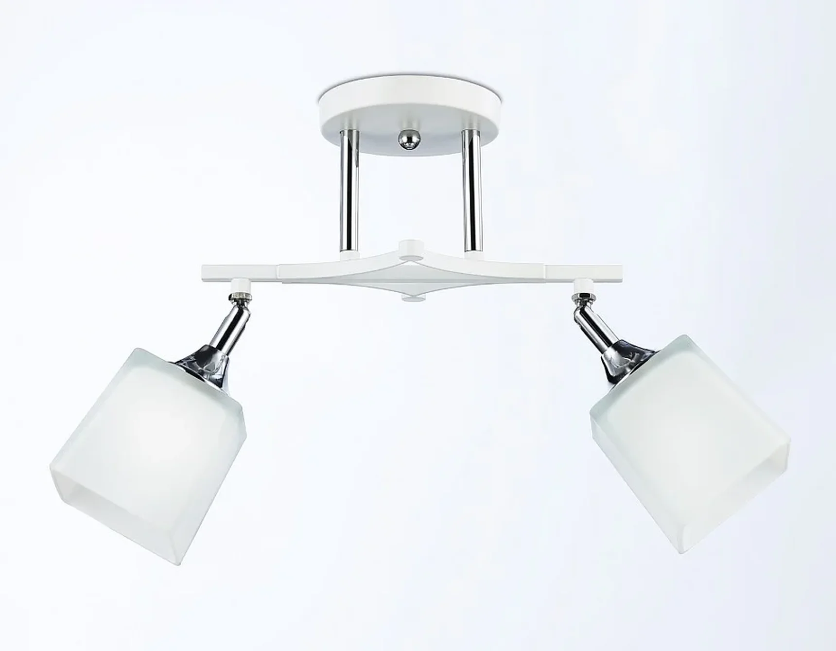 Светильник подвесной TR303062/2 WH/CH/FR белый/хром/белый матовый E27/2 max 40W 560*145*260