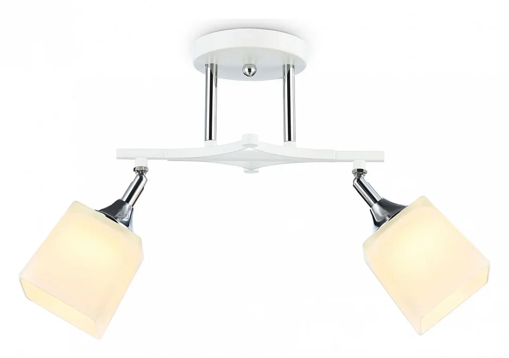 Светильник подвесной TR303062/2 WH/CH/FR белый/хром/белый матовый E27/2 max 40W 560*145*260