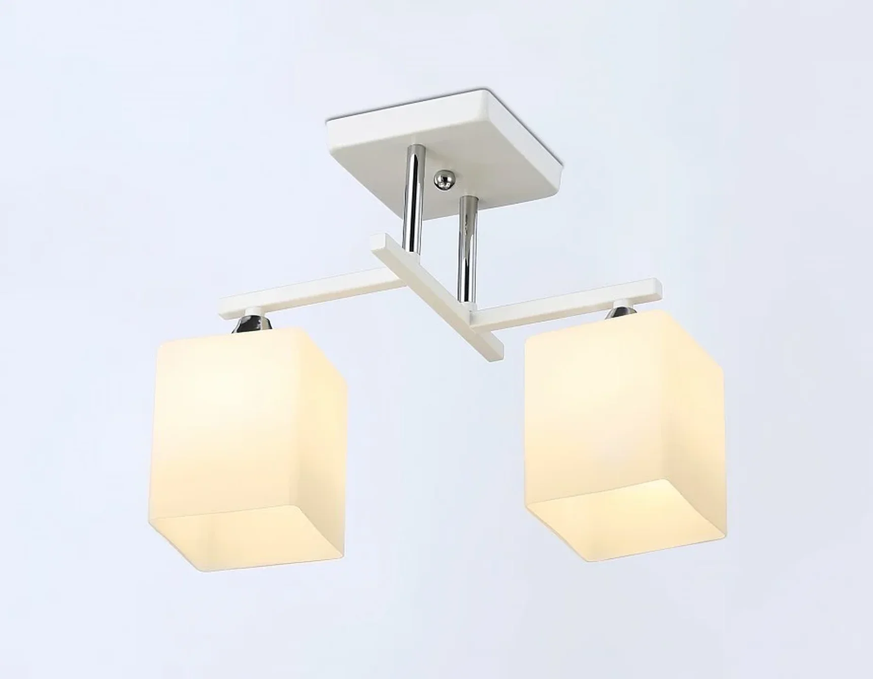 Светильник подвесной TR303111/2 WH/CH/FR белый/хром/белый матовый E27/2 max 40W 360*190*290