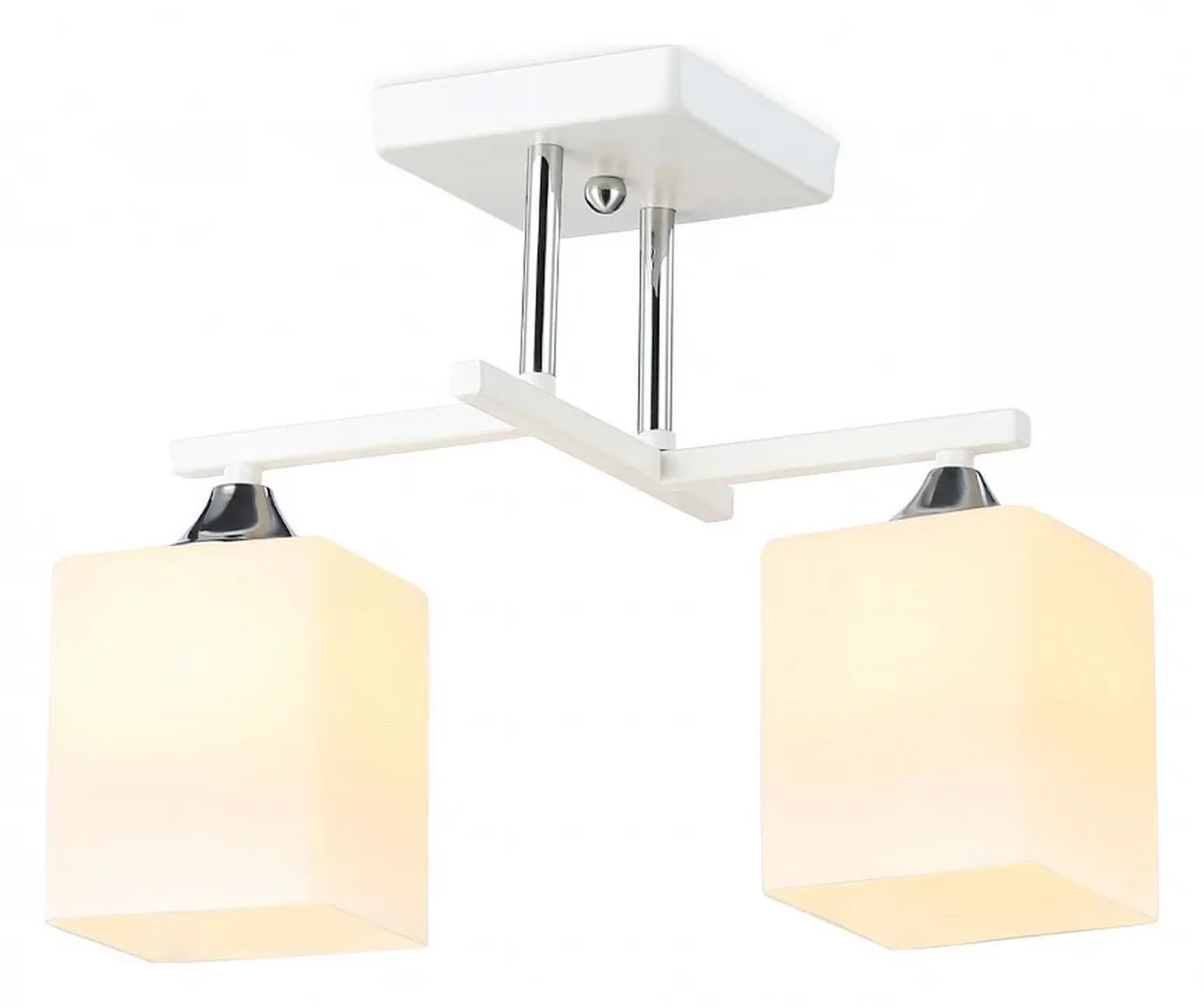 Светильник подвесной TR303111/2 WH/CH/FR белый/хром/белый матовый E27/2 max 40W 360*190*290