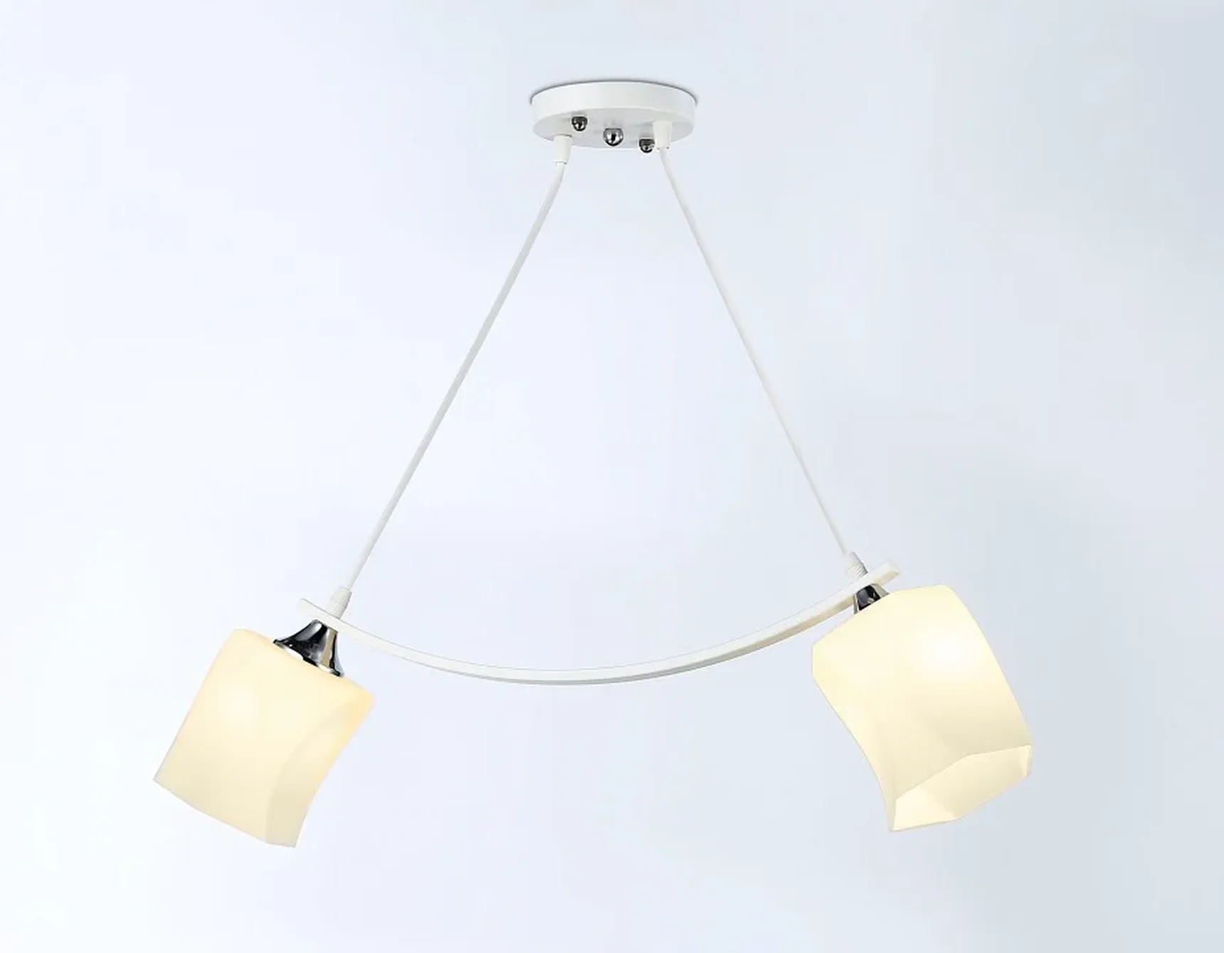 Светильник подвесной TR303154/2 WH/CH/FR белый/хром/белый матовый E27/2 max 40W 640*115*410