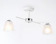 Светильник подвесной TR303201/2 WH/CH/FR белый/хром/белый матовый E27*2 max 60W 470*370*260