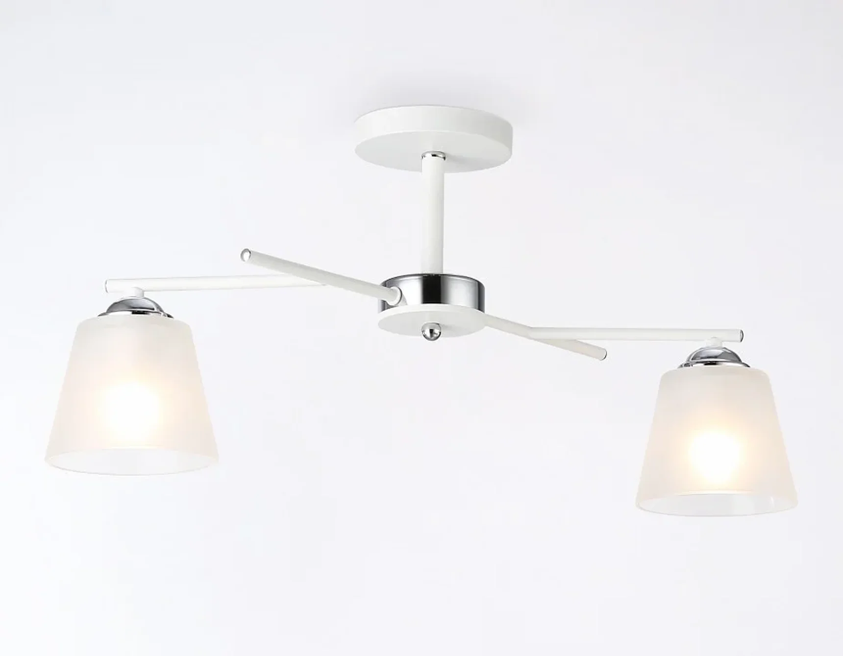 Светильник подвесной TR303201/2 WH/CH/FR белый/хром/белый матовый E27*2 max 60W 470*370*260