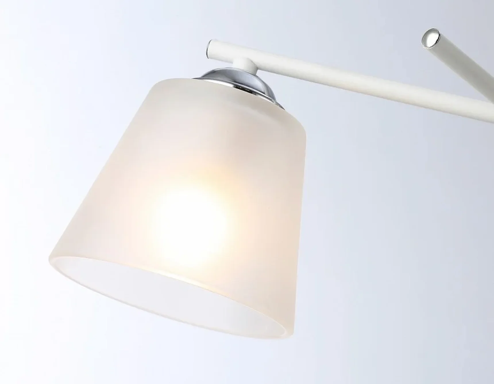 Светильник подвесной TR303201/2 WH/CH/FR белый/хром/белый матовый E27*2 max 60W 470*370*260