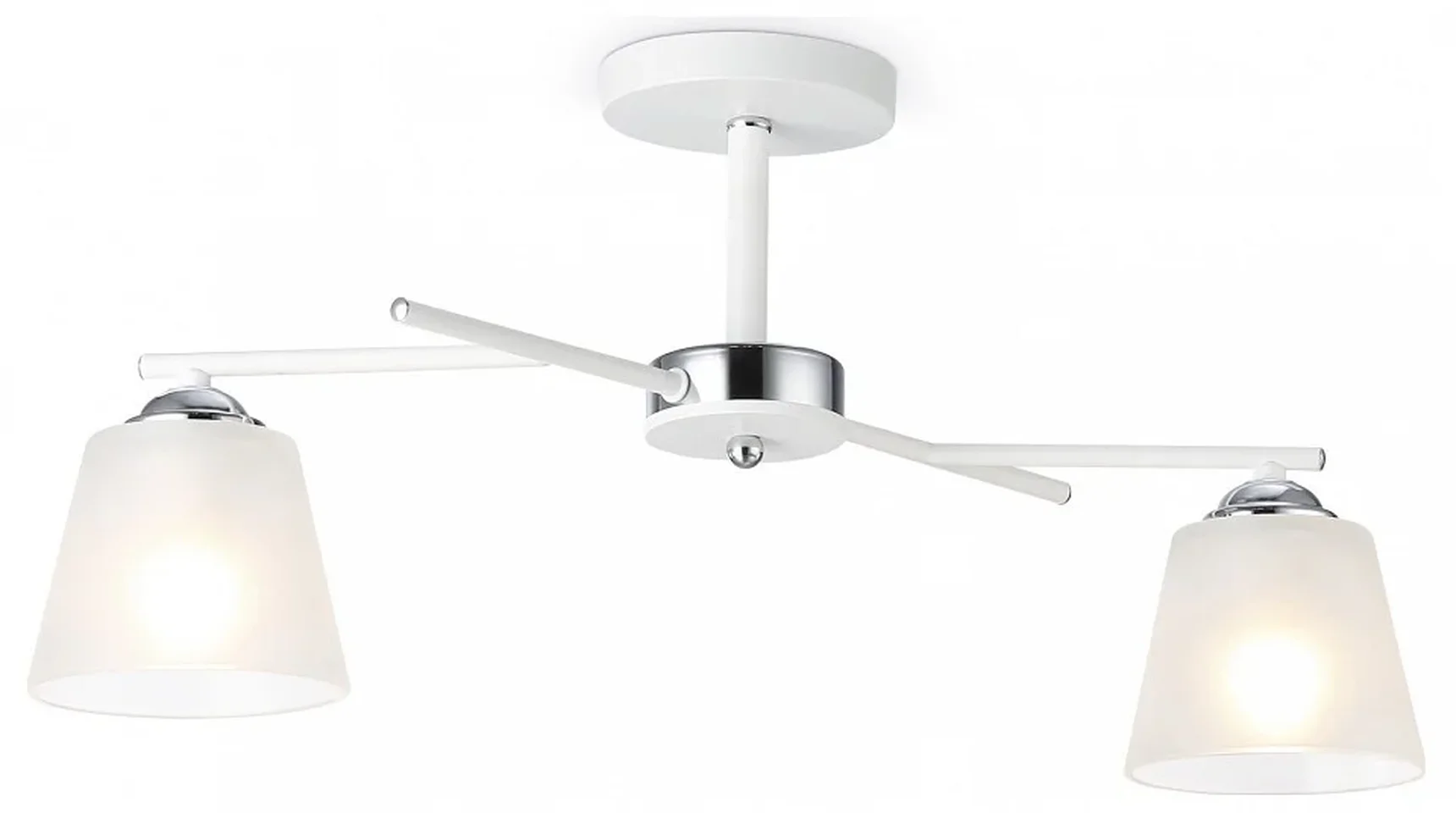 Светильник подвесной TR303201/2 WH/CH/FR белый/хром/белый матовый E27*2 max 60W 470*370*260