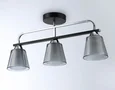 Светильник потолочный TR303235/3 BK/CH/SM/FR черный/хром/дымчатый/белый матовый E27*3 max 60W 550*120*250