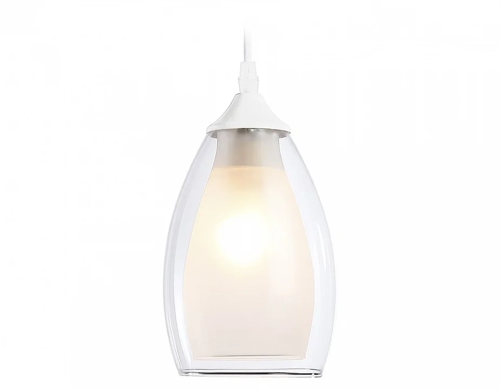 Подвесной светильник TR3534 WH/CL/FR белый/прозрачный/белый матовый E27 max 40W D120*800