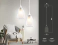 Подвесной светильник TR3534 WH/CL/FR белый/прозрачный/белый матовый E27 max 40W D120*800