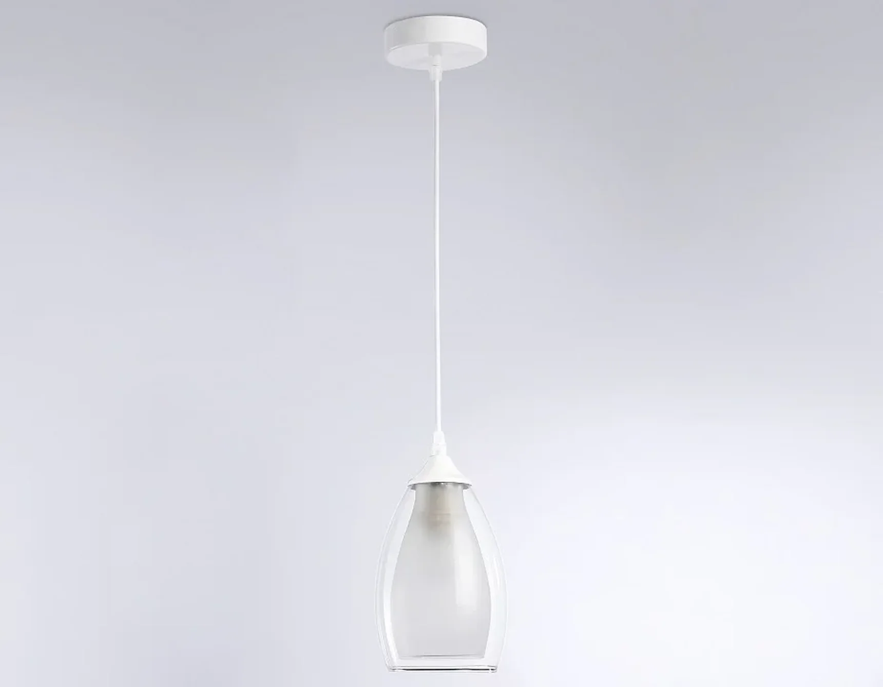 Подвесной светильник TR3534 WH/CL/FR белый/прозрачный/белый матовый E27 max 40W D120*800
