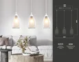 Подвесной светильник TR3536/3 WH/CL/FR белый/прозрачный/белый матовый E27*3 max 40W 640*120*820