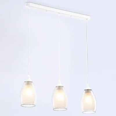 Подвесной светильник TR3536/3 WH/CL/FR белый/прозрачный/белый матовый E27*3 max 40W 640*120*820