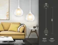 Подвесной светильник TR3538 WH/CL/FR белый/прозрачный/белый матовый E27 max 40W D130*800