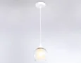 Подвесной светильник TR3538 WH/CL/FR белый/прозрачный/белый матовый E27 max 40W D130*800