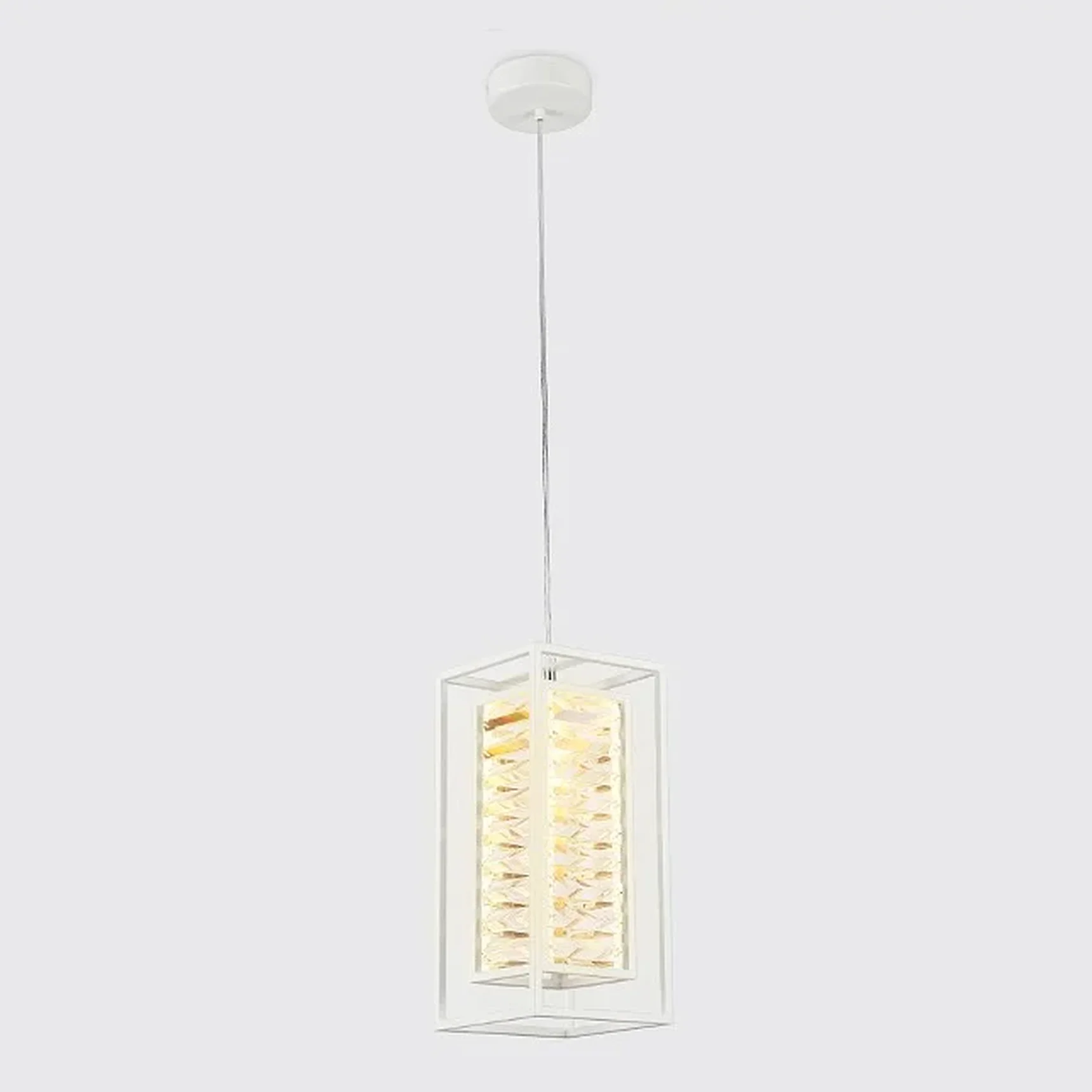 Подвесной светильник с хрусталем TR5042 WH/CL белый/прозрачный E14/1 max 40W 180*180*760