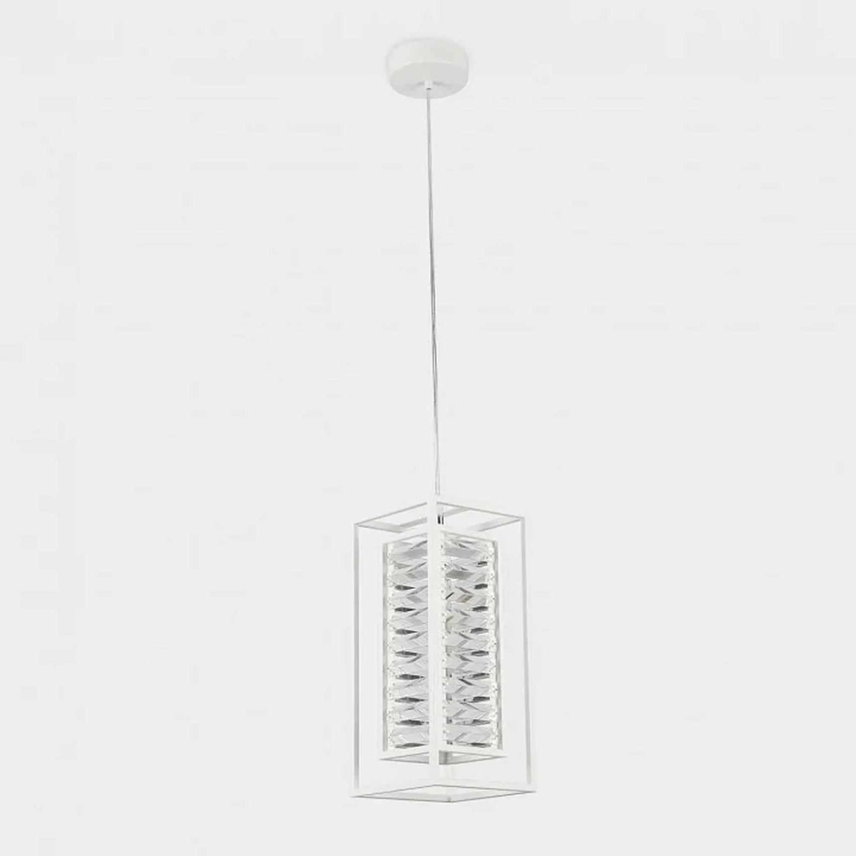 Подвесной светильник с хрусталем TR5042 WH/CL белый/прозрачный E14/1 max 40W 180*180*760