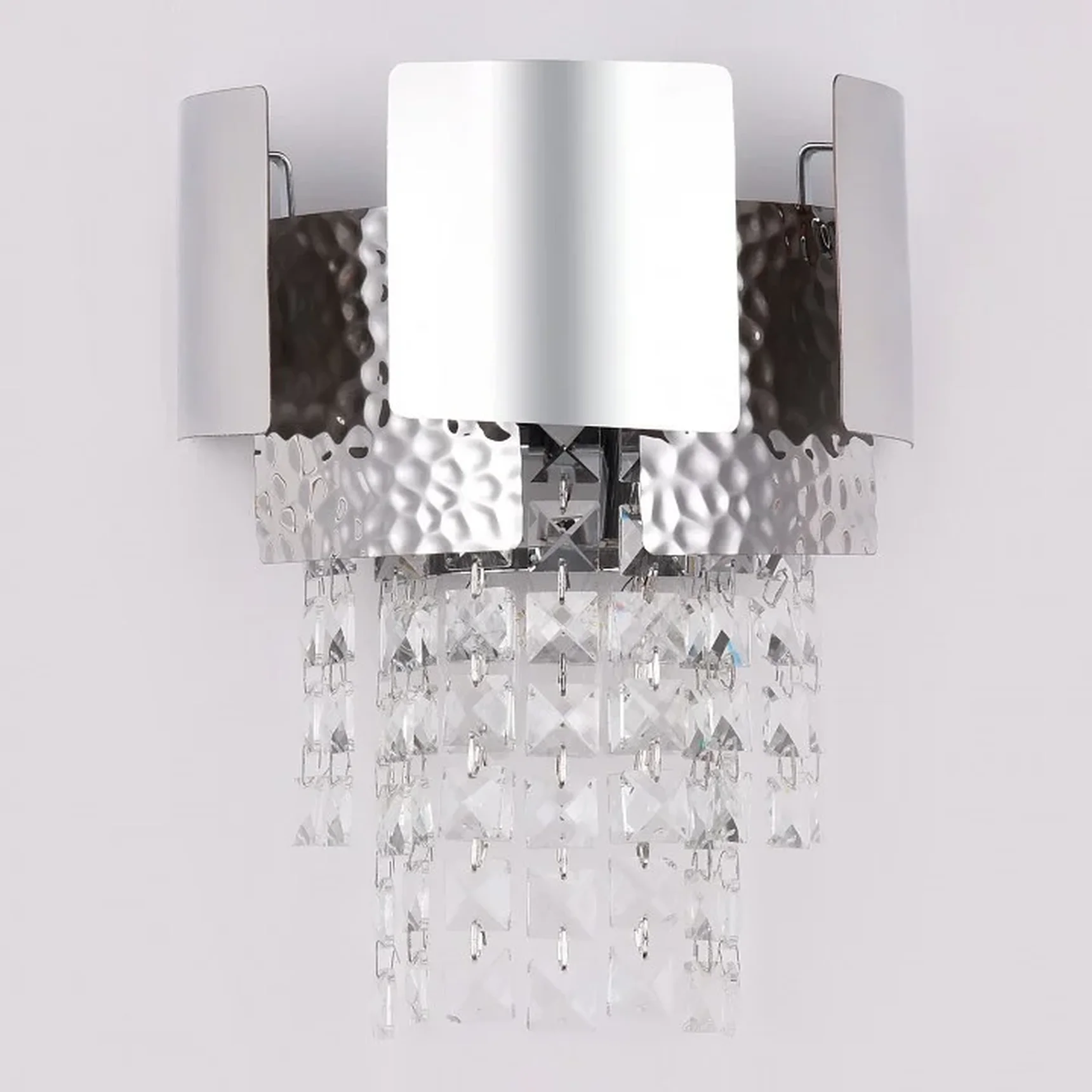 Настенный светильник с хрусталем TR5250/2 SL/CL серебро/прозрачный E14/2 max 40W 270*240*150