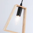 Подвесной светильник в стиле лофт TR80497 BK/LW черный/светлое дерево E14 max 60W D150*1000
