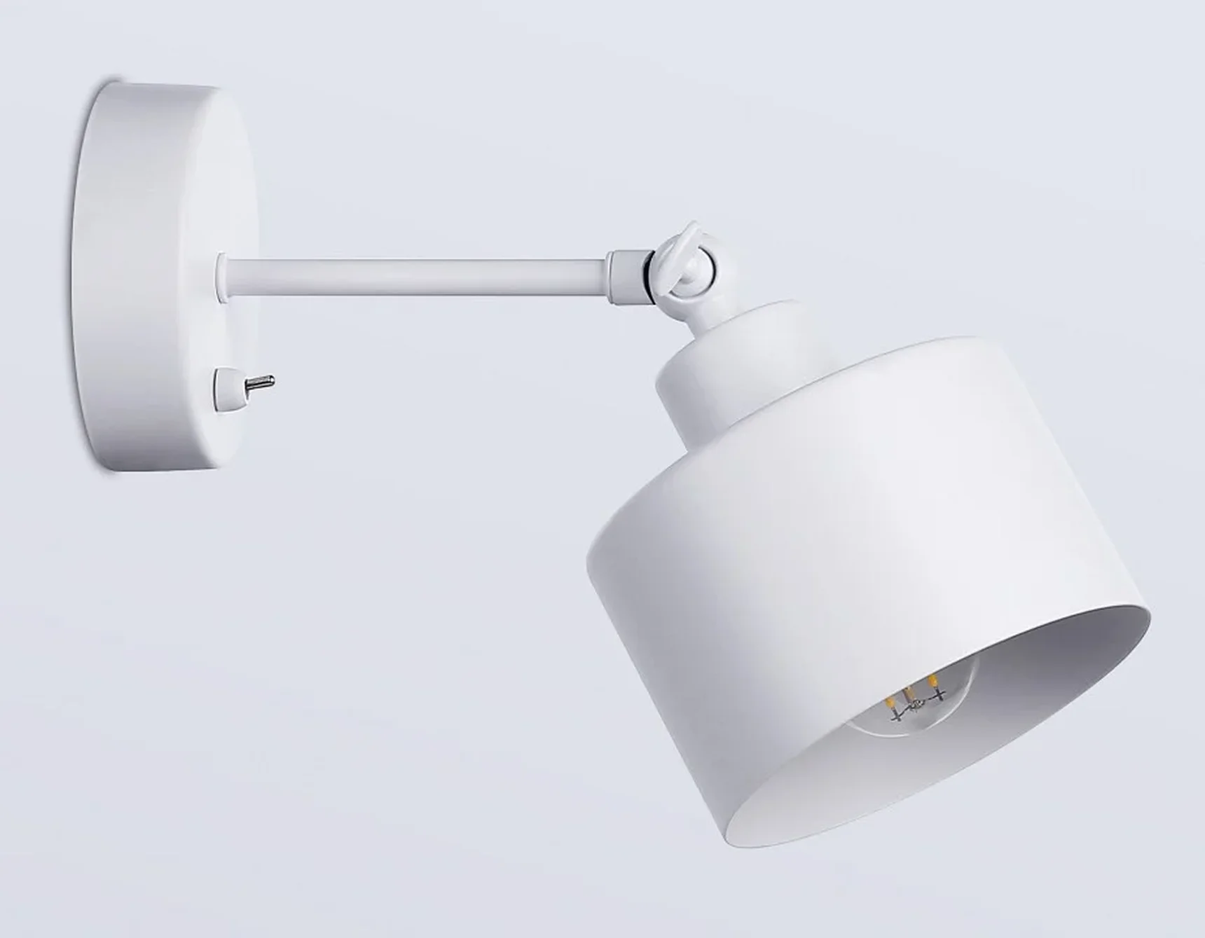 Накладной спот с выключателем в стиле лофт TR8135 WH белый E27 max 40W D120*290