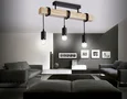 Подвесной светильник в стиле лофт TR8182/3 BK/LW черный/светлое дерево E27*3 max 40W 500*50*420