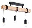Подвесной светильник в стиле лофт TR8182/3 BK/LW черный/светлое дерево E27*3 max 40W 500*50*420