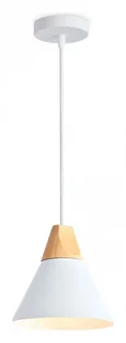 Подвесной светильник в стиле лофт TR8195 WH/LW белый/светлое дерево E27 max 40W D230*935
