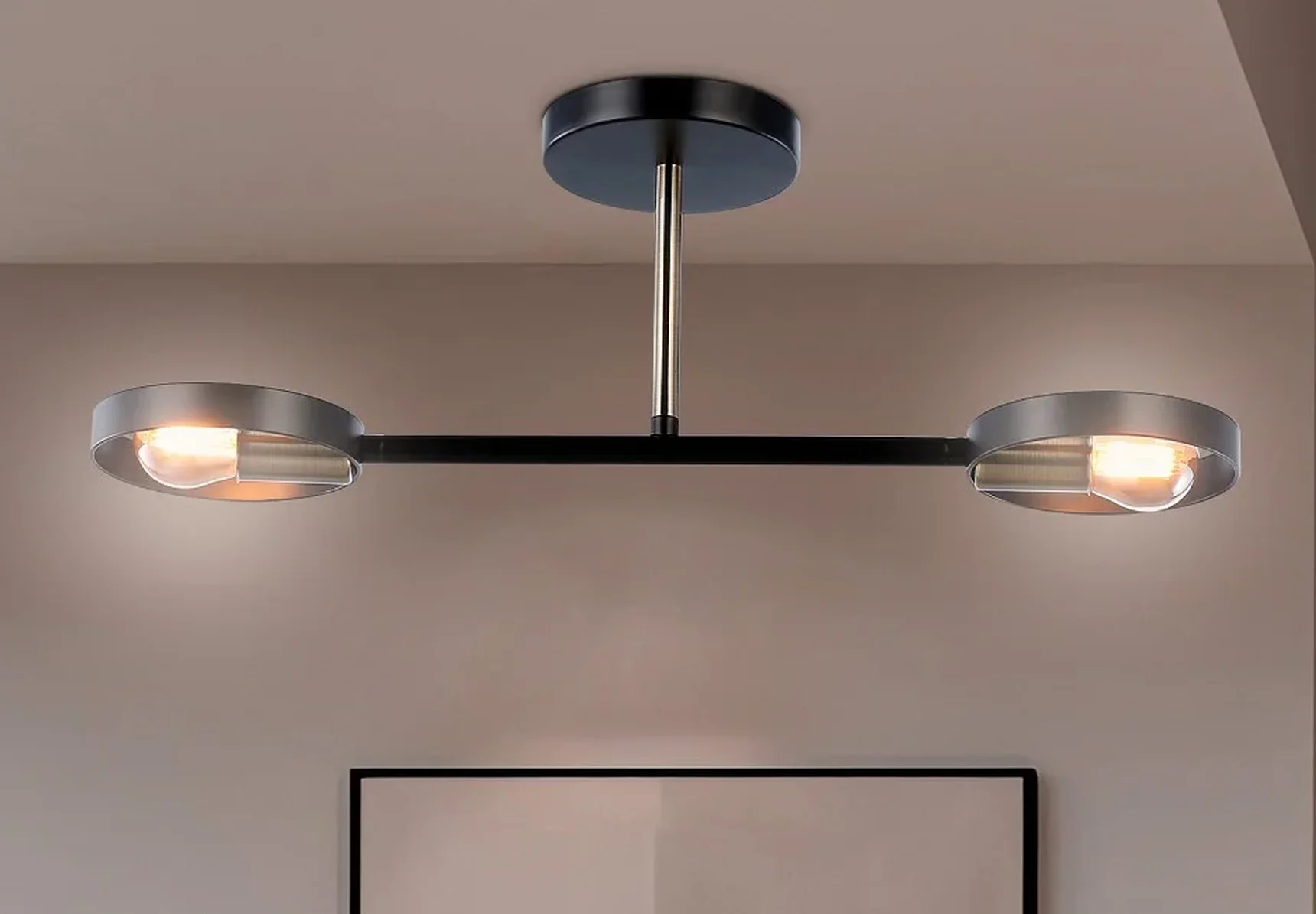 Подвесной светильник со сменной лампой TR8225/2 BK/SB черный/бронза E27/2 max 40W 510*165*190