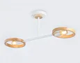 Подвесной светильник со сменной лампой TR8243/2 WH/LWD белый/светлое дерево E27/2 max 40W 590*165*220