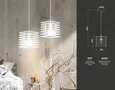 Подвесной светильник в стиле лофт TR8410 WH белый E27 max 60W 160*160*950
