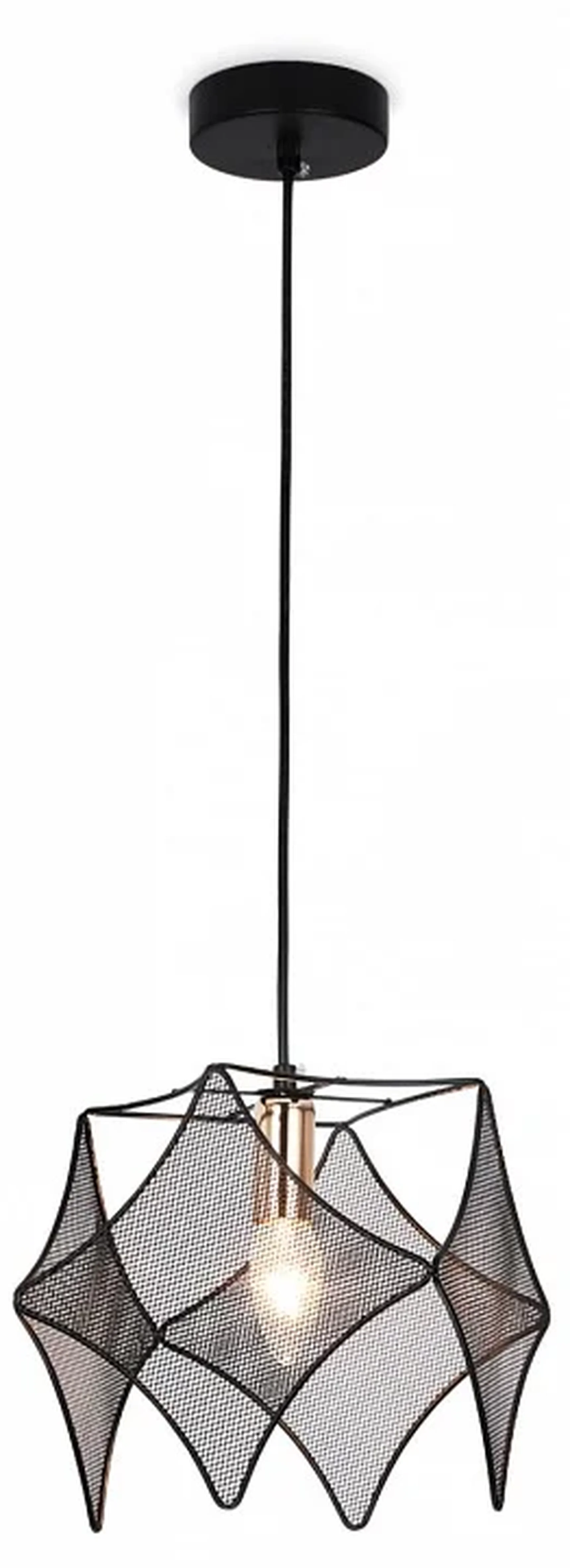 Подвесной светильник в стиле лофт TR8421 BK/GD черный/золото E14 max 40W D285*1000