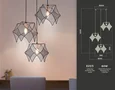 Подвесной светильник в стиле лофт TR8427/3 BK/GD черный/золото E14/3 max 40W D510*1000