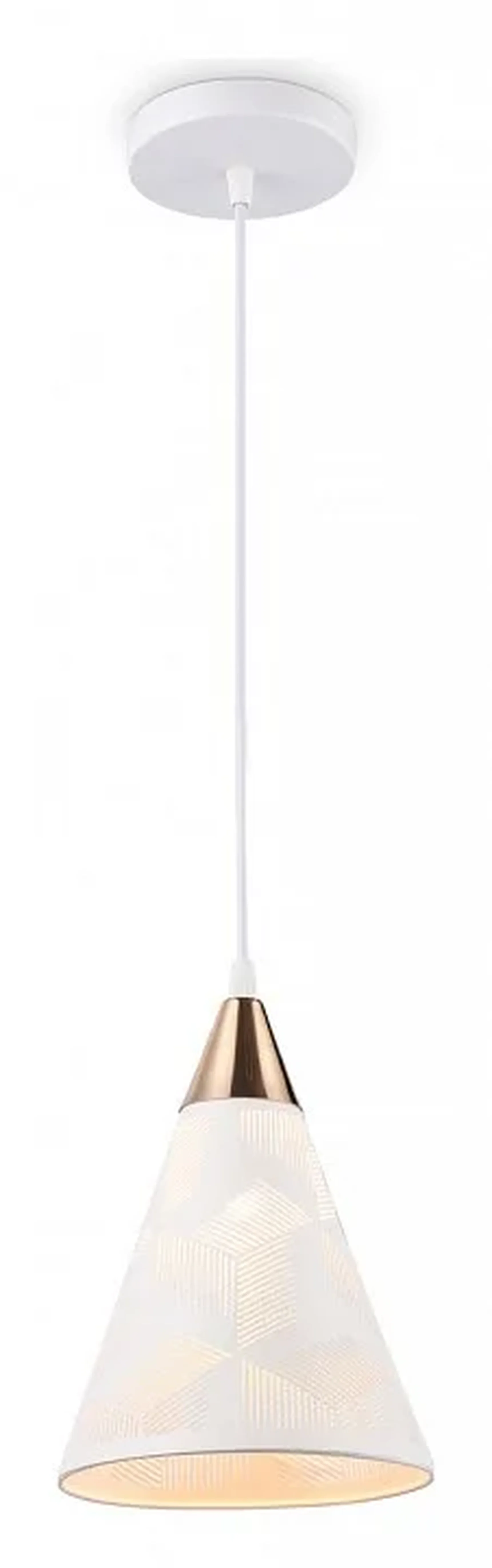 Светильник подвесной TR8429 WH/FGD белый/золото E27 max 40W D180*800