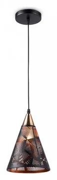 Светильник подвесной TR8431 BK/FGD черный/золото E27 max 40W D180*800