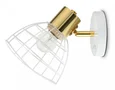 Накладной спот с выключателем в стиле лофт TR8600 WH/GD белый/золото E27 max 40W 154*145*205