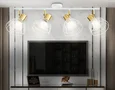 Настенно-потолочный спот в стиле лофт TR8603/4 WH/GD белый/золото E27*4 max 465*154*230