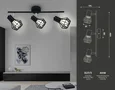 Настенно-потолочный спот в стиле лофт TR8622/3 BK/CH черный/хром E27*3 max 40W 460*91*175