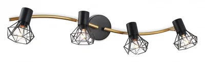Светильник накладной TR8658/4 BK/GD черный/золото E14/4 max 60W 750*100*185