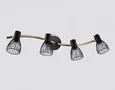 Светильник накладной TR8662/4 BK/GD черный/золото E14/4 max 60W 760*100*170