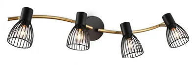 Светильник накладной TR8662/4 BK/GD черный/золото E14/4 max 60W 760*100*170