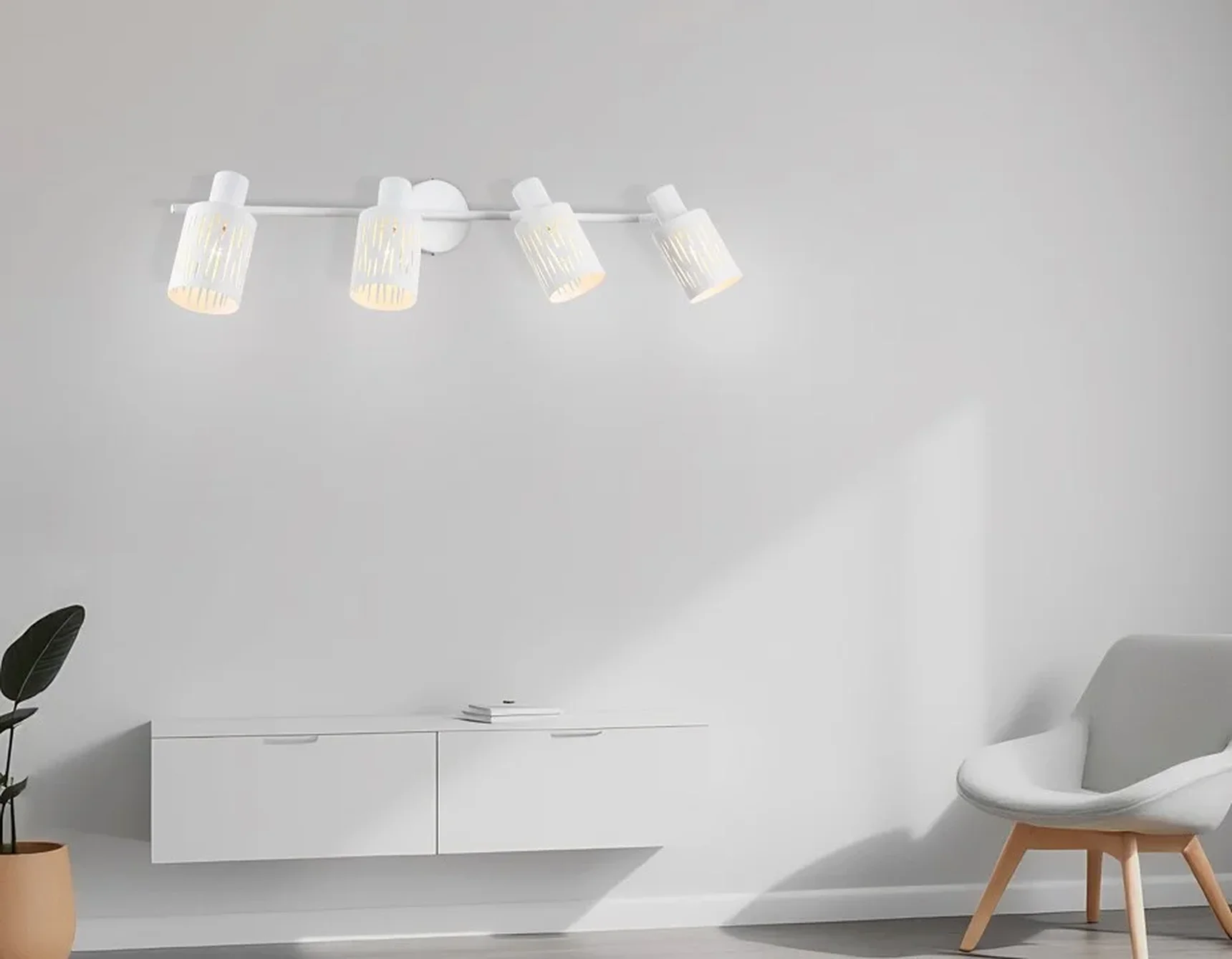 Светильник накладной TR8666/4 WH белый E14/4 max 60W 760*100*190