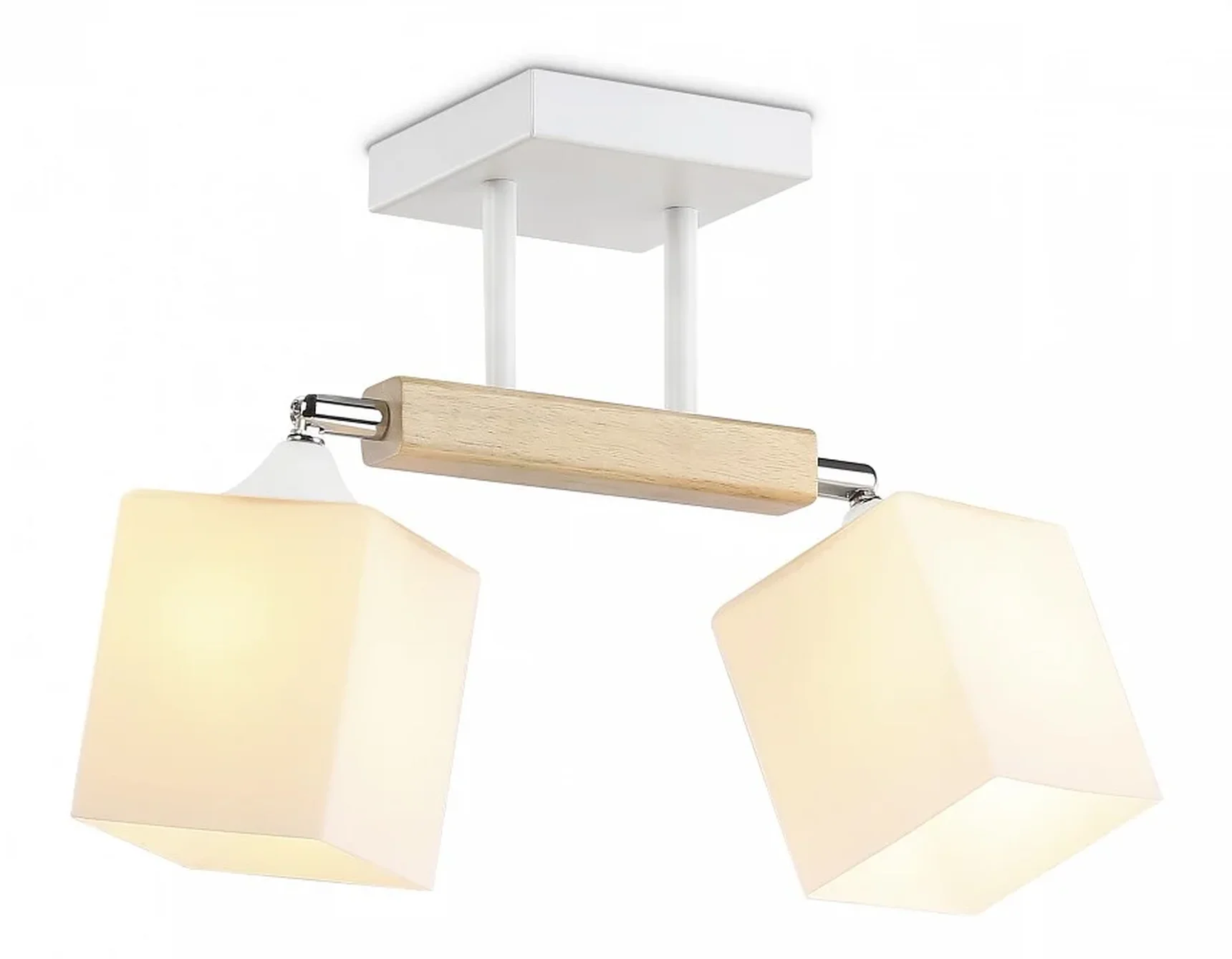 Подвесной светильник TR9511/2 WH/CH/FR белый/хром/белый матовый E27*2 max 40W 517*100*246