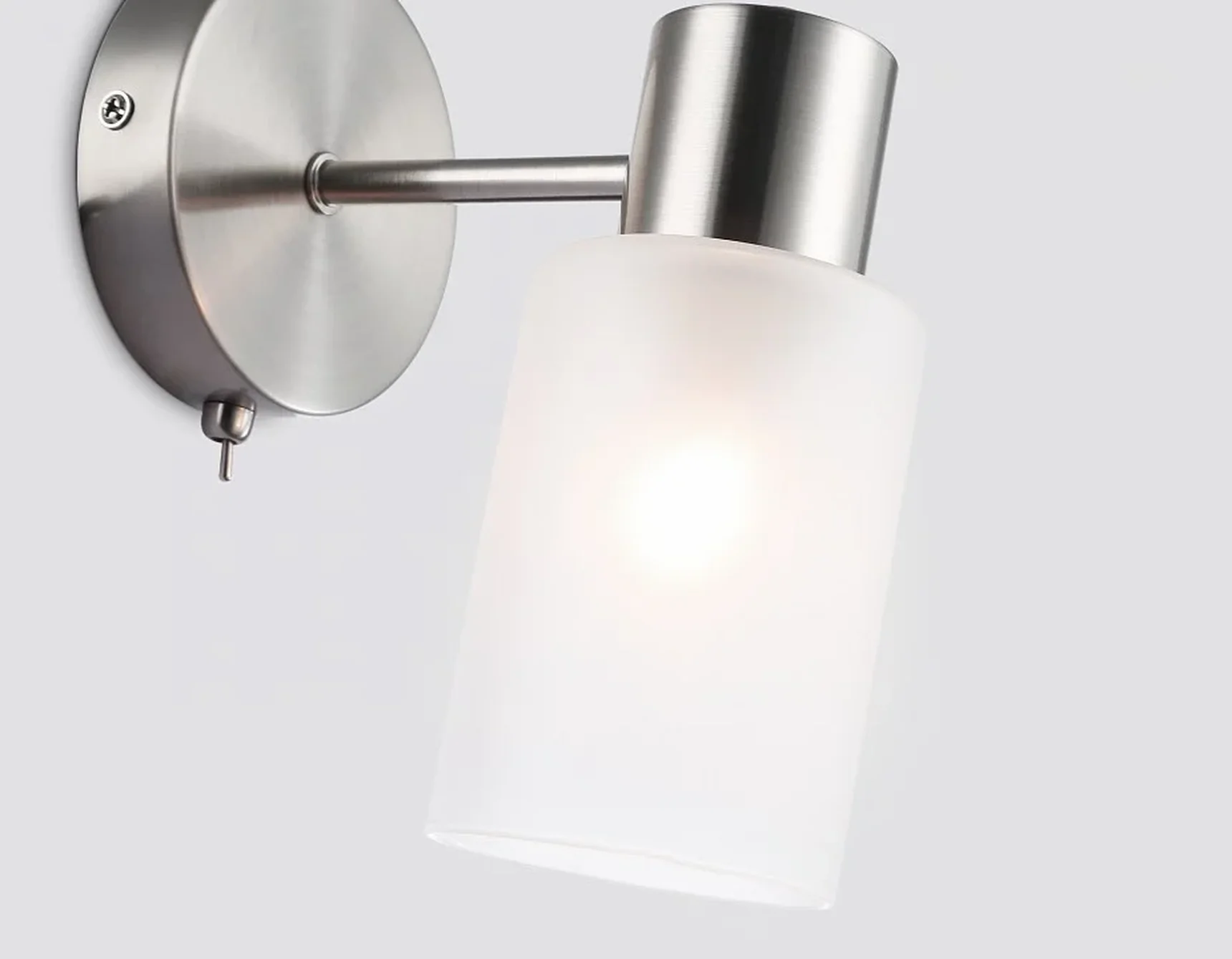 Настенный светильник с выключателем E14*1, TR9578 SN сатин E14 max 40W 175*100*195